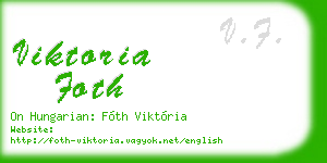 viktoria foth business card